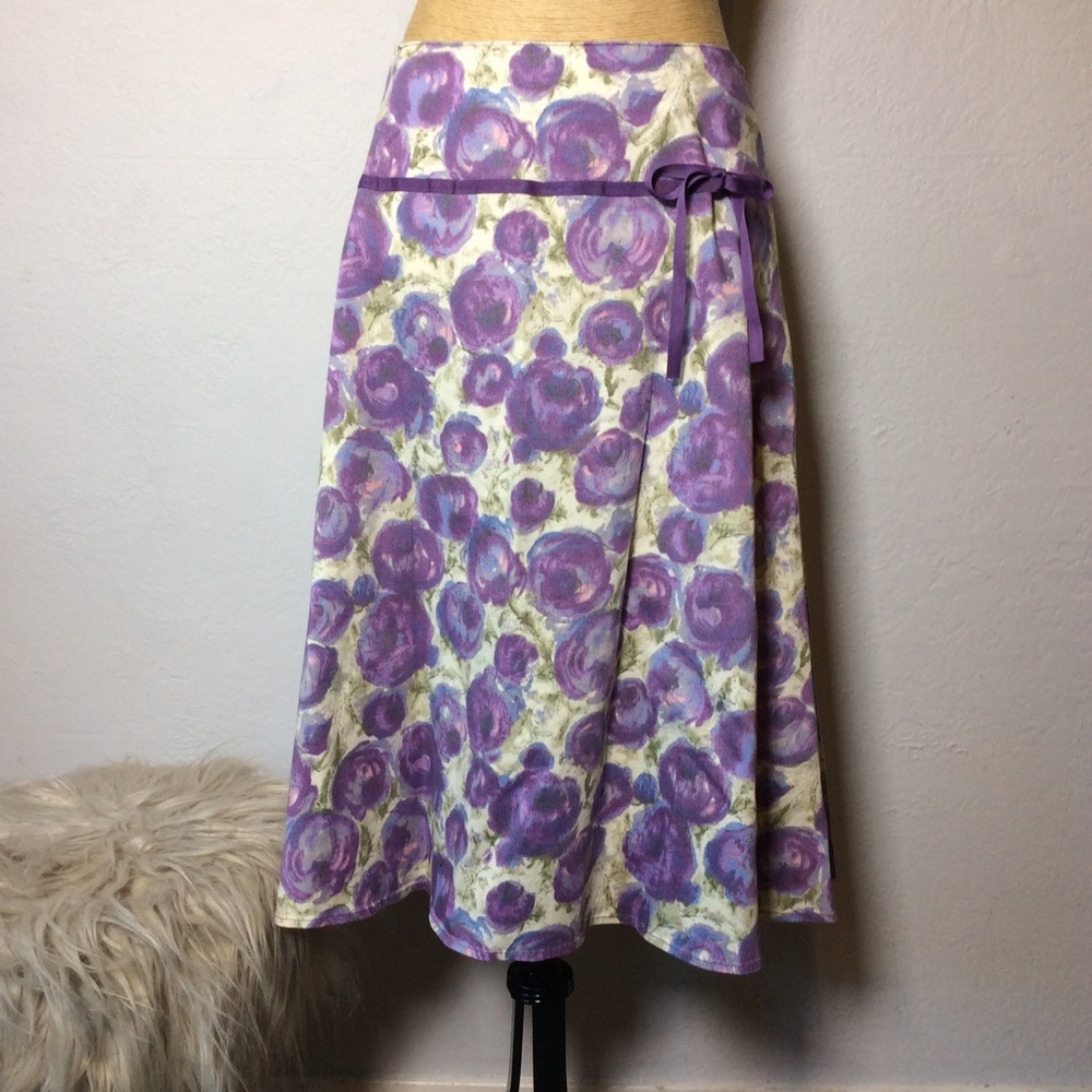 Live a Little Women’s Purple/Green Floral Skirt